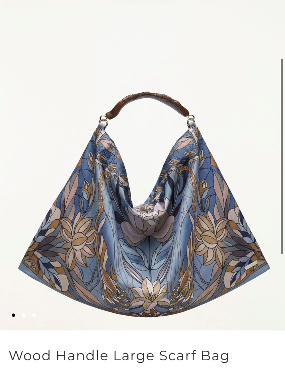 Farm Rio: Wood Handle Large Scarf Bag